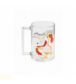 Кружка стеклянная "Фитнес. Северные олени" 320 мл/11 см O0524