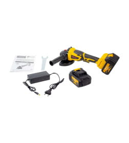 Машина шлифовальная угловая EDON AAG-21/125BL 2 акб/4Ач