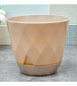 Горшок "Laurel" D175мм, 2,3л с поддоном (бежевый)