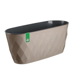 Горшок "Laurel" D354х152х150 мм, 5,0 л с дренажной вставкой (бежевый)