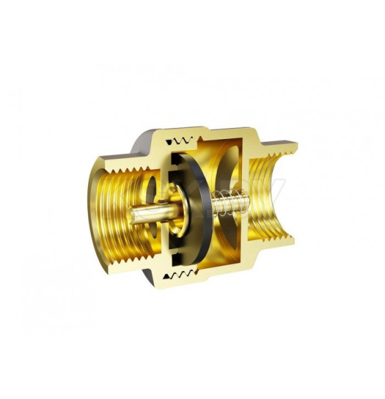 Клапан обратный 1/2"  пружинный латунный шток, LD (LD.58.100.15) 