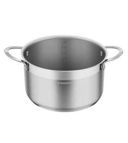 Кастрюля из нержавеющей стали со стеклянной крышкой 22 см 4,4 л MAUNFELD GERDA MCS44S07