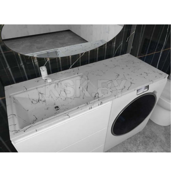 Умывальник Marko Марсал 110 левый (белый мрамор) (5214110-1) 