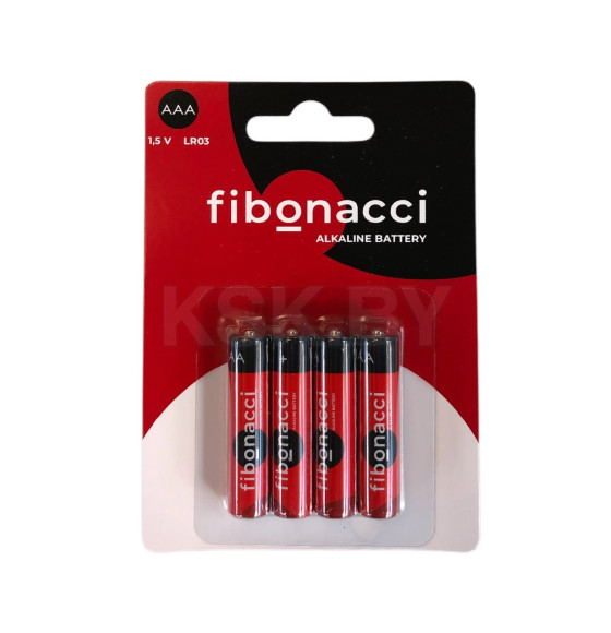 Батарейка AAA LR03 1.5V (4шт.) алкалиновые Fibonacci (FB-LR3-BL4) 