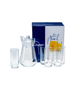 Набор для питья стеклянный "Beverage" (7 предметов: кувшин 1,3 л, 6 стаканов 270 мл) P5930