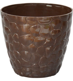 Кашпо № 2 (3 л) "Камешки", цвет шоколадный РП-2112