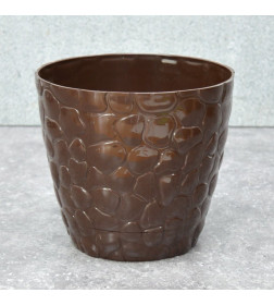 Кашпо № 2 (3 л) "Камешки", цвет шоколадный РП-2112
