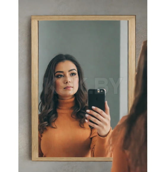 Зеркало прямоугольное 40х60 см в раме МДФ (дуб) Emze DK4001 (DK4001.DUB) 