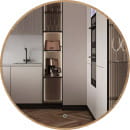 Зеркало круглое с дуб УФ-окантовкой и подсветкой, 60 см Emze LED.UV.60.60.DUB (LED.UV.60.60.DUB) 