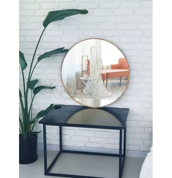 Зеркало круглое с дуб УФ-окантовкой, 60 см Emze UV.60.60.DUB (UV.60.60.DUB) 