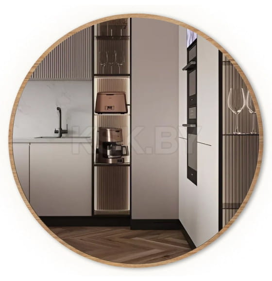 Зеркало круглое с дуб УФ-окантовкой, 60 см Emze UV.60.60.DUB (UV.60.60.DUB) 