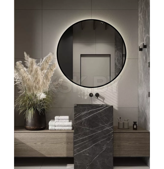 Зеркало круглое с черной УФ-окантовкой и подсветкой, бесконтактное включение, 90 см Emze LED.UV.90.90.CHE.MOTION (LED.UV.90.90.CHE.MOTION) 