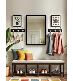 Зеркало прямоугольное 40х60 см в раме МДФ (чёрный) Emze DK4001