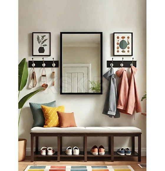 Зеркало прямоугольное 40х60 см в раме МДФ (чёрный) Emze DK4001 (DK4001.CHE) 