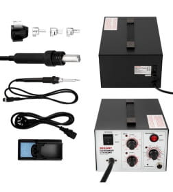 Паяльная станция 2 в 1 (паяльник+термофен) 150-480°С REXANT 12-0723