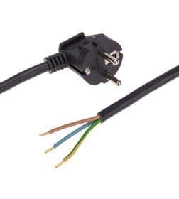 Шнур электрический с вилкой ПВС 3х1,5 мм2 5 м (черный) REXANT 11-1330