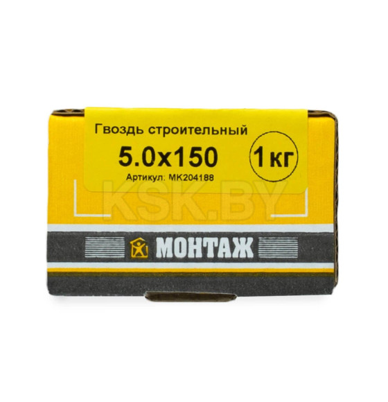 Гвоздь строительный 3.5x90, в коробке с окном МОНТАЖ (упак/1кг) (MK204191) 