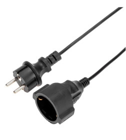 Удлинитель-шнур ПВС 3х0,75мм², 10м, с/з, 6А, 1300Вт, IP20, черный PROconnect 13-4909