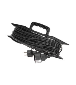 Удлинитель-шнур на рамке ПВС 3х0,75мм², 20м, с/з, 6А, 1300Вт, IP20, черный PROconnect 13-4914