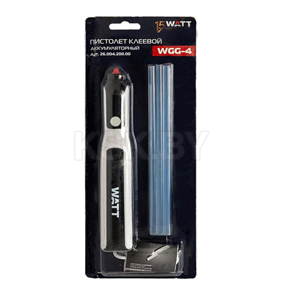 Пистолет клеевой, аккумуляторный Watt WGG-4 (WGG-4) 