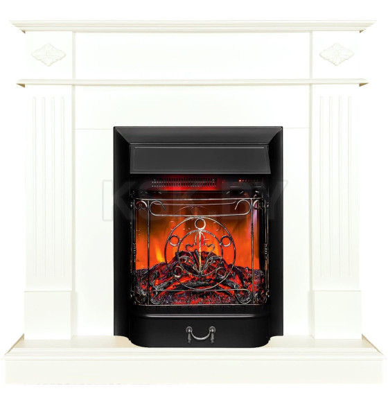 Каминокомплект Смолком BRIGHTON STD-ASP с RealFlame MAJESTIC-S LUX BL LT Белый ваниль (BRISTMALUBLLTБв) 