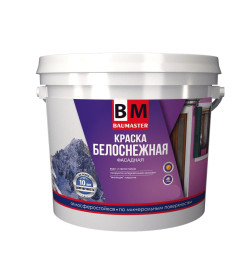 Краска "BAUMASTER" Белоснежная фасадная, 15 кг