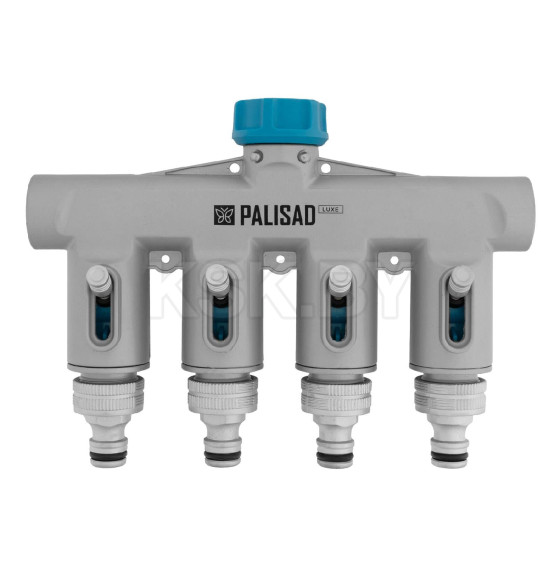 Разветвитель четырёхканальный с внутренней резьбой 3/4" (алюминий) LUXE Palisad 65833 (65833) 