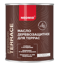 Масло для террас NEOMID Premium Teracce, графит, 0,75 л