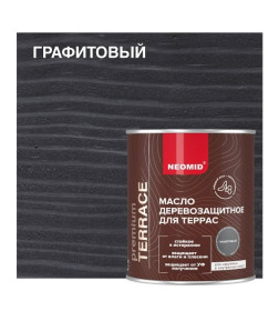 Масло для террас NEOMID Premium Teracce, графит, 0,75 л
