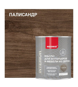 Масло деревозащитное NEOMID Premium Interior, палисандр, 2 л