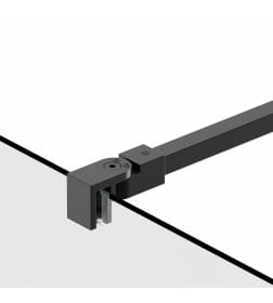Душевая стенка 800х2000 мм (прозрачное стекло 8 мм, профиль черный матовый) BERGES SKY BLACK 064008