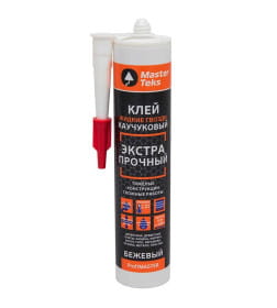 Клей MasterTeks ProfiMaster каучуковый "жидкие гвозди" 240 кг/м² экстрапрочный, бежевый, 362 г