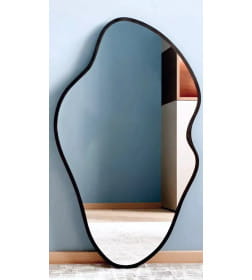 Зеркало фигурное с подсветкой, сенсор на движение в черной УФ-окантовке, 45х77 см Emze LED.UV.NF.45.77.CHE.4K