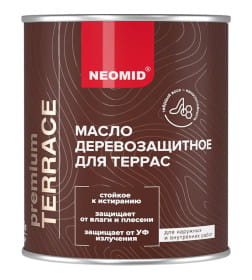 Масло для террас NEOMID Premium Teracce, орех, 0,75 л