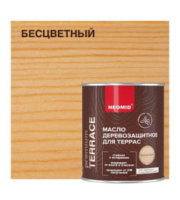 Масло для террас NEOMID Premium Teracce, бесцветный, 2 л