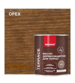 Масло для террас NEOMID Premium Teracce, орех, 0,75 л