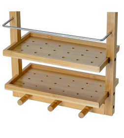 Полка для ванной деревянная (бамбук) 27х14,5х80 см Fresca G17-XL051