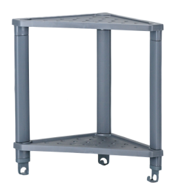 Полка угловая пластмассовая "VIKEA" 2-ярусная 36,5х26х38см Виолет 787218