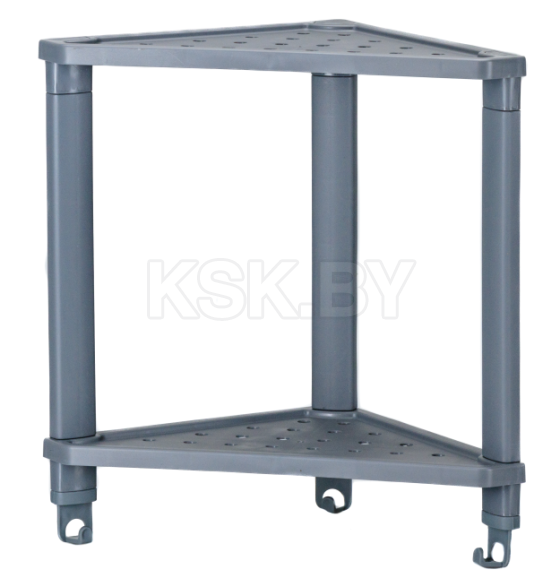 Полка угловая пластмассовая "VIKEA" 2-ярусная 36,5х26х38см Виолет 787218 (787218) 