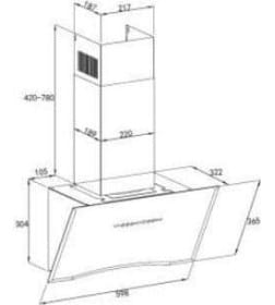 Вытяжка кухонная ZORG POLO 1080 60 S-GC белая