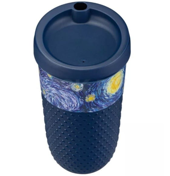 Стакан пластмассовый синий 550 мл с крышкой 435254017 (435254017) 