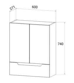 Шкаф навесной Axus Агата 60