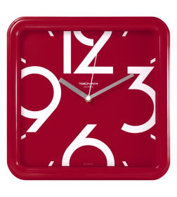 Часы настенные TROYKA обод красный 81833842