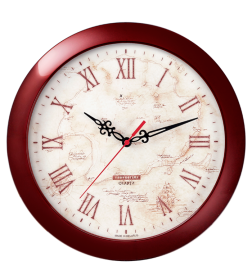 Часы настенные TROYKA обод бордо 11131150
