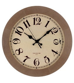 Часы настенные TROYKA обод коричневый 11010184
