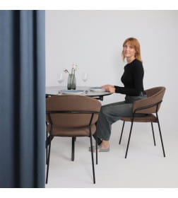 Стул AV 433, шоколадный бархат Confetti chocolate/черный