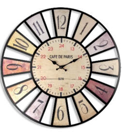 Часы настенные металлические TROYKA черный/разноцветный 62675002