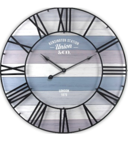 Часы настенные металлические TROYKA черный/серо-голубой 62675004