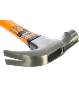 Молоток-гвоздодер 450 гр фиберглассовая двухкомпонентная ручка, с магнитом Вихрь 73/6/8/8