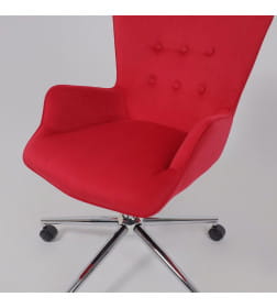 Кресло поворотное BELLA chrome, Seven 313, велюр/фуксия